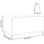 vidaXL Housse pour mobilier d'extérieur Noir 160 x 100 x 70 cm 600D