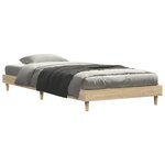 vidaXL Cadre de lit sans matelas chêne sonoma 100x200 cm