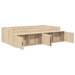 vidaXL Cadre de lit avec rangement Chêne sonoma 100 x 200 cm