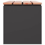 vidaXL Banc de jardin Noir 100 x 40 x 43 cm Acier
