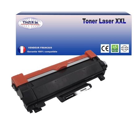 Toner compatible avec Brother TN2420 pour Brother HL-L2372DN, L2375DW, L2357DW, L2370DN, L2310D, L2350DW, L2395DW - 3 000 pages - T3AZUR