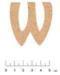 Alphabet en bois MDF adhésif 5 cm Lettre W