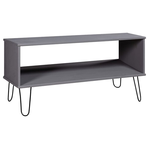 vidaXL Table basse New York Gris Bois de pin massif