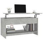 vidaXL Table basse gris béton 102x50x52 5 cm bois d'ingénierie
