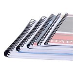 Boite 25 Reliures Spirales Plastique 12mm - Noir - Exacompta