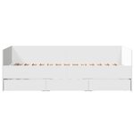 vidaXL Lit de jour avec tiroirs sans matelas blanc 100x200 cm