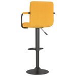 vidaXL Tabourets de bar lot de 2 jaune moutarde tissu