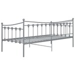 vidaXL Cadre de canapé-lit sans matelas gris métal 90x200 cm