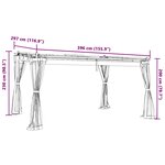 vidaXL Tonnelle avec parois en filet crème 4x3 m acier