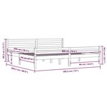 vidaXL Cadre de lit sans matelas blanc bois massif 180x200 cm