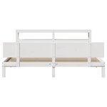 vidaXL Cadre de lit avec tête de lit sans matelas blanc 180x200 cm