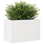 vidaXL Jardinière blanc 70x40x46 cm bois de pin massif