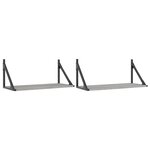 vidaXL Étagères murales 2Pièces sonoma gris 60x25x25 5 cm bois ingénierie