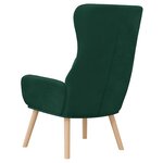 vidaXL Chaise de relaxation Vert foncé Velours
