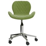 vidaXL Chaises pivotantes à manger lot de 4 vert clair velours