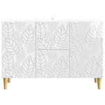 vidaXL Buffet Blanc brillant 89 x 34 5 x 60 cm Bois d'ingénierie
