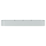 vidaXL Lit surélevé de jardin 400x80x44 cm Acier galvanisé Argenté