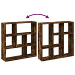 vidaXL Étagère séparatrice de pièce chêne fumé 102x29x103 5 cm