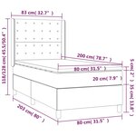 vidaXL Sommier à lattes de lit avec matelas Taupe 80x200 cm Tissu