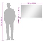 vidaXL Miroir mural avec étagère 100x60 cm Verre trempé