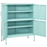 vidaXL Armoire de rangement Vert menthe 80x35x101 5 cm Acier