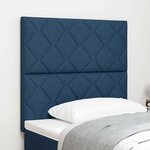 vidaXL Tête de Lit en Tissu Geometric Manuel Bleu 100 cm tissu