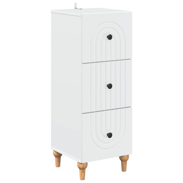 vidaXL Armoire à tiroirs Blanc 33 x 34 5 x 90 cm Bois d'ingénierie