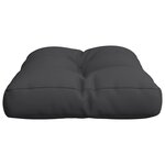 vidaXL Coussin de palette noir 60x40x12 cm tissu