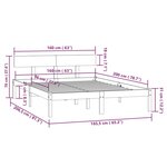 vidaXL Cadre de lit Blanc Bois de pin massif 160x200 cm