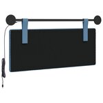 vidaXL Tête de lit suspendue Bleu Tissu en velours côtelé