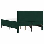 vidaXL Cadre de lit avec matelas Vert foncé 140 x 190 cm Velours