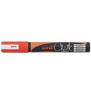 Marqueur craie Pointe conique moyenne CHALK Marker PWE5M 1,8 - 2,5mm Orange Fluo x 12 UNI-BALL