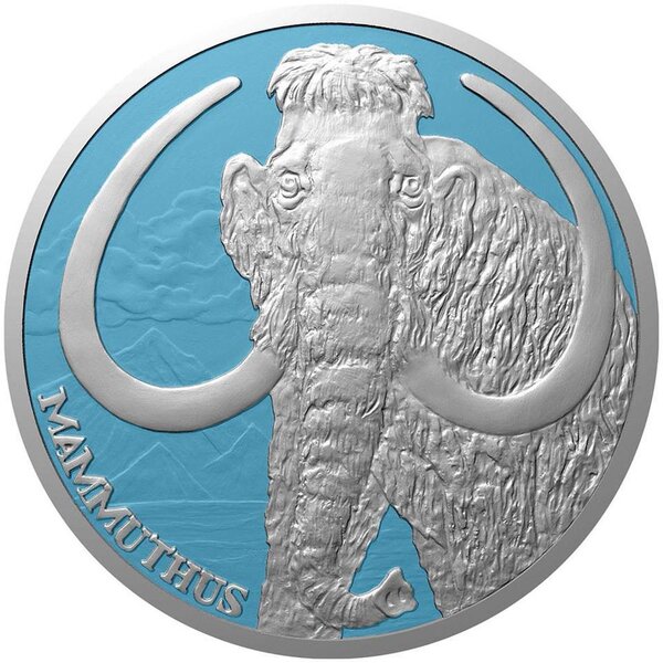 Pièce de monnaie en Argent 5 Dollars g 42 Millésime 2025 Ice Age MAMMOTH