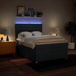 vidaXL Sommier à lattes de lit avec matelas Bleu 160x200 cm Tissu