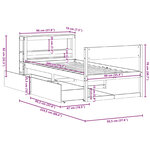 vidaXL Cadre de lit sans matelas 90x200 cm bois de pin massif