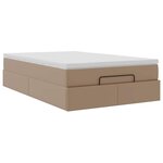 VidaXL Cadre de lit ottoman et matelas cappuccino 120x200cm similicuir
