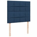 vidaXL Sommier à lattes de lit avec matelas bleu 120x190 cm tissu