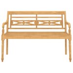 vidaXL Salon de jardin 4 Pièces Bois de teck solide