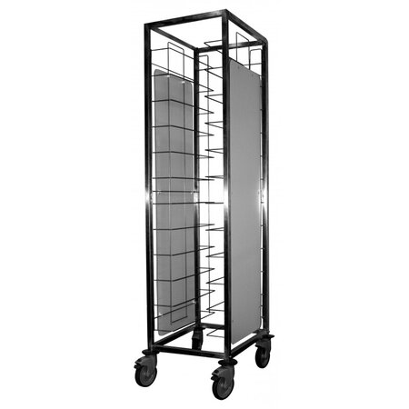 Chariot de débarrassage inox 1x12 niveaux - l2g -  - inox440 563x1787mm