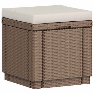 Keter Pouf de rangement Cube avec coussin Cappuccino