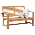 vidaXL Banc de jardin Naturel 110 x 64 x 76.5 cm Bois de teck solide