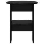 vidaXL Meuble d'appoint Noir Ø40 x 50 cm Bois d’ingénierie