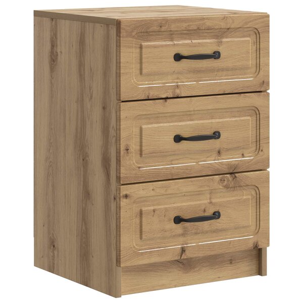 vidaXL Cabinet de chevet avec tiroir Chêne artisanal 43 x 41 x 63 5 cm