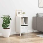 vidaXL Buffet blanc 35x39x73 5 cm acier laminé à froid