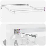 vidaXL Cadre de auvent Blanc 2.5 x 2 m Acier thermolaqué  aluminium