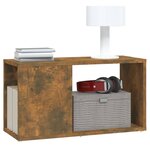 vidaXL Meuble TV Chêne fumé 60x24x32 cm Bois d'ingénierie