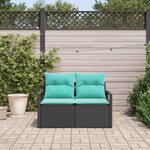 vidaXL Canapé de jardin avec coussin 120 x 62 x 69 cm polyrotin