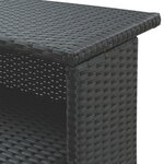 vidaXL Ensemble de bar de jardin 3 Pièces avec coussins noir poly rotin