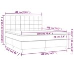 vidaXL Sommier à lattes de lit matelas et LED Bleu foncé 180x200 cm