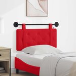 vidaXL Tête de lit suspendue Avec lumière LED Rouge Simili cuir